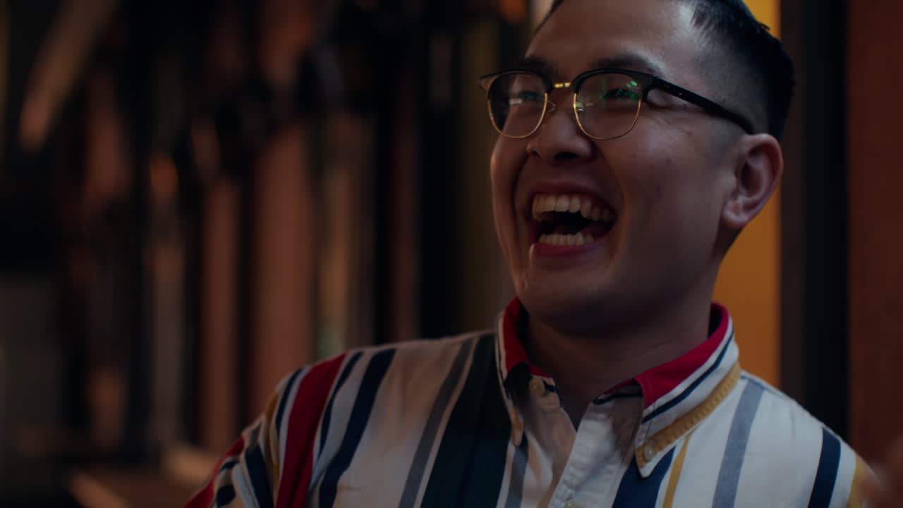 Happy Man at a Night Out