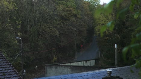 Car-driving-on-a-hill-in-Liege-Belgium