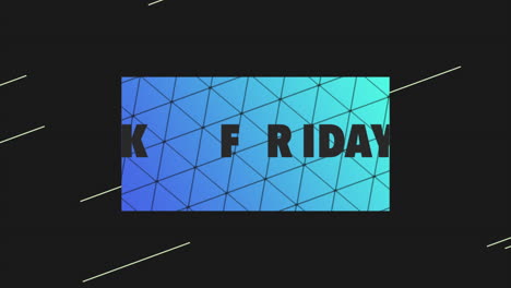 animation intro text black friday on black and blue