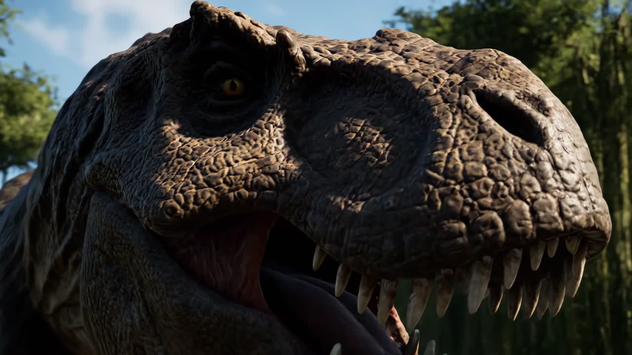 Close-up of a Tyrannosaurus Rex