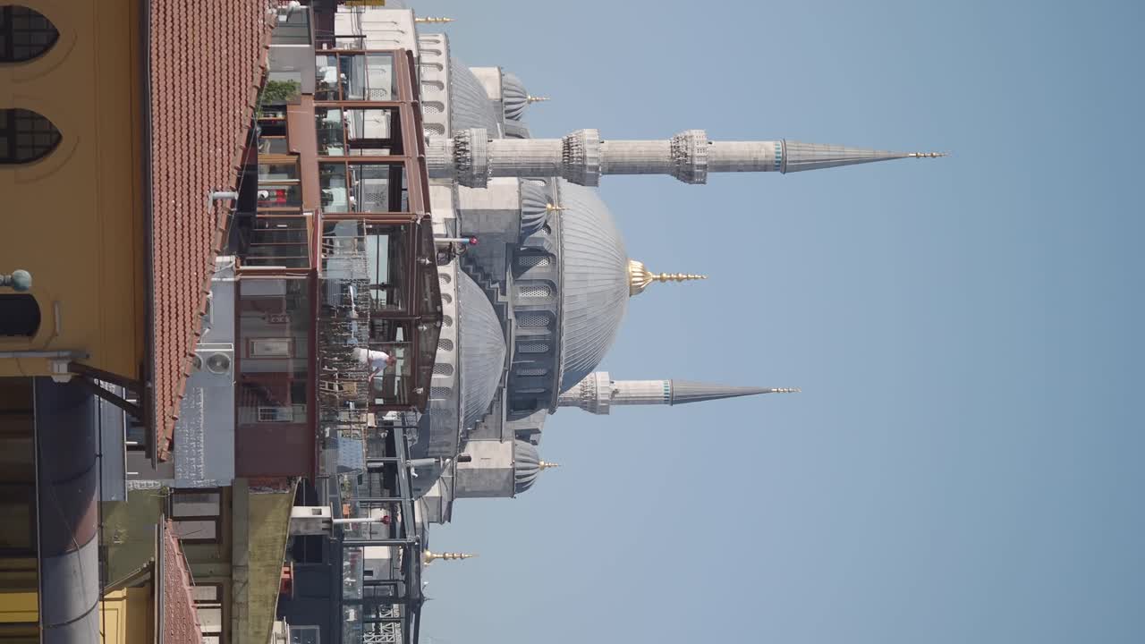 Istanbul, Turkey: View of the Blue Mosque from a rooftop restaurant