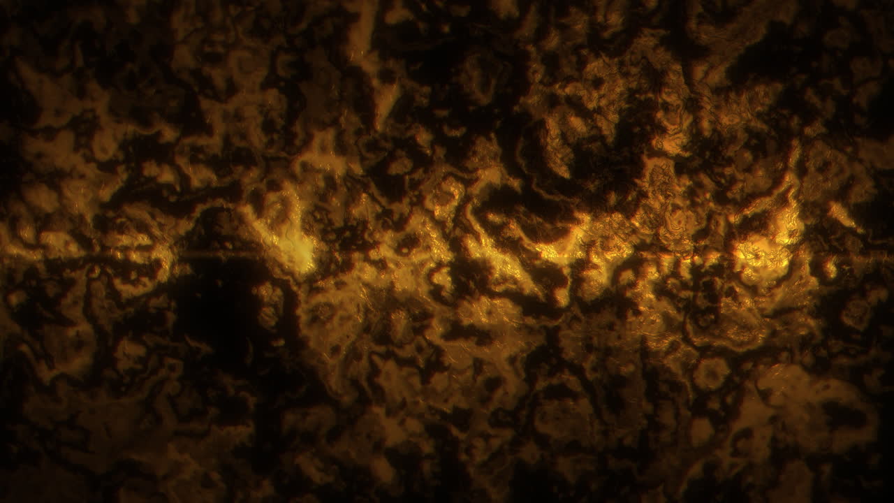 animación de patrones fractales de fluido de vidrio abstracto en cámara lenta naranja