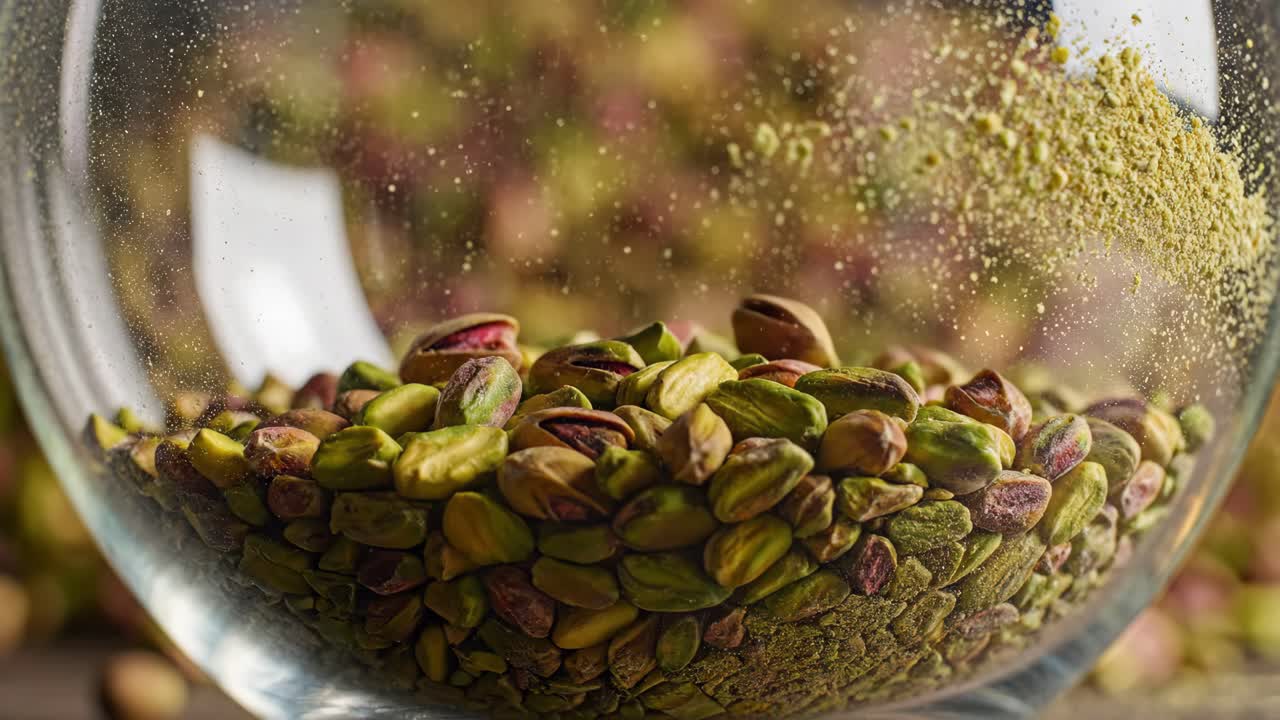 pistachos en un cuenco de vidrio