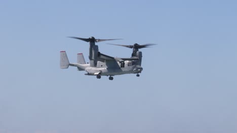 osprey tiltrotor aircraft transitioning flight modes