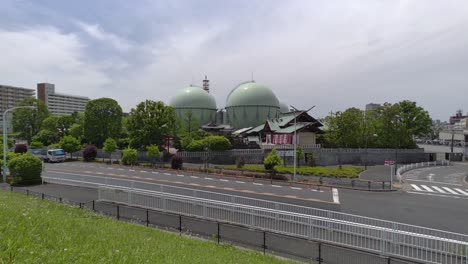 gas tank in japan, tokyo landscape 2022