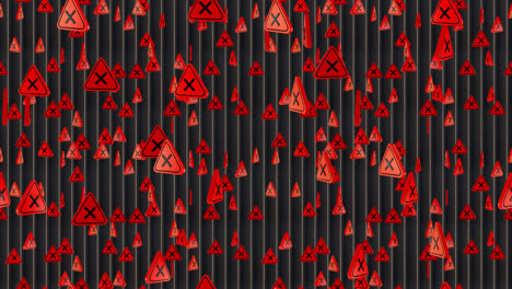 Caution loop tile background cross rising