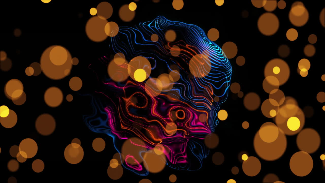 Creating vibrant animation, glowing lines and bokeh lights in dynamic effect