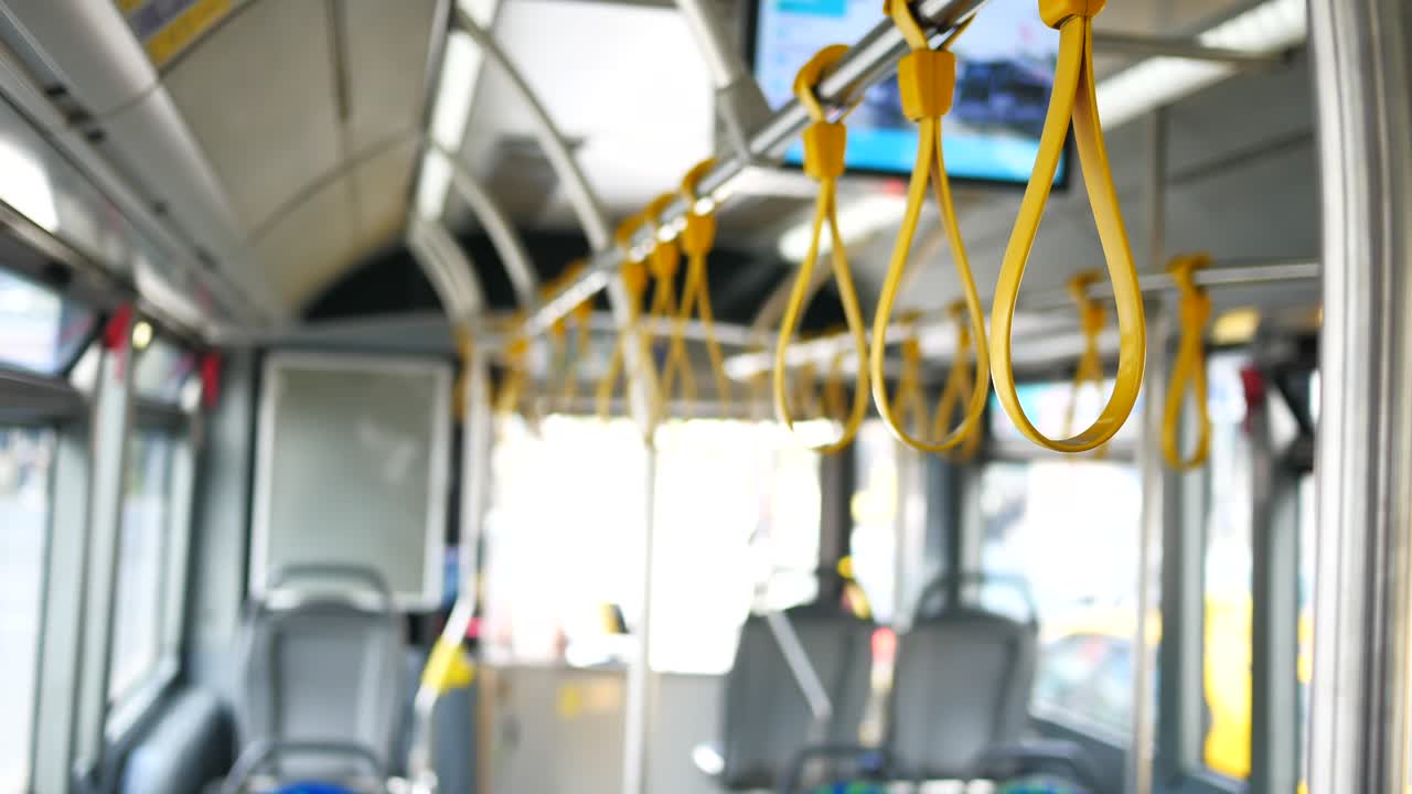 버스의 노란색 손