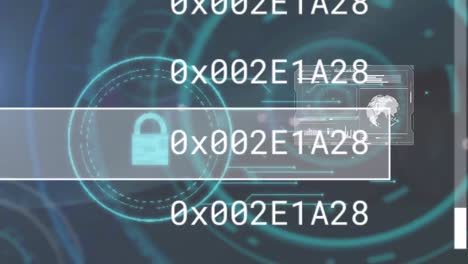 Animation-of-data-processing-over-padlock