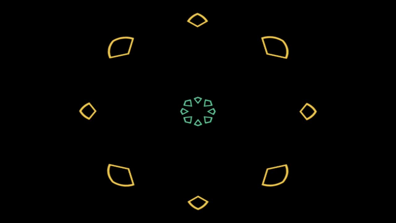 fondo de movimiento de patrón gráfico de caleidoscopio colorido