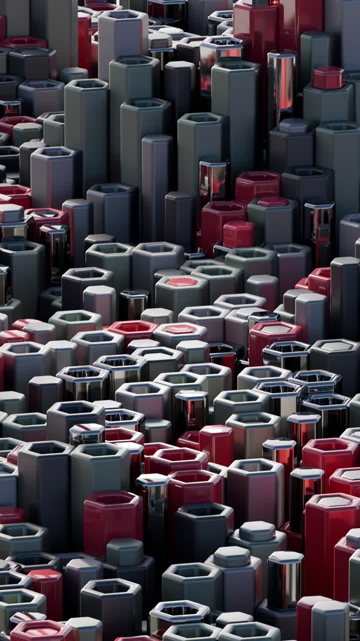 Abstract Geometric Hexagon 3D Render