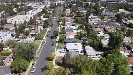 residential area of van nuys city and main street, los angeles