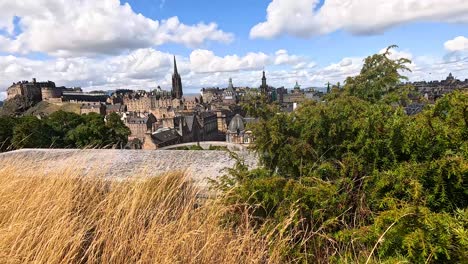 panoramic view of edinburgh castle and surroundings