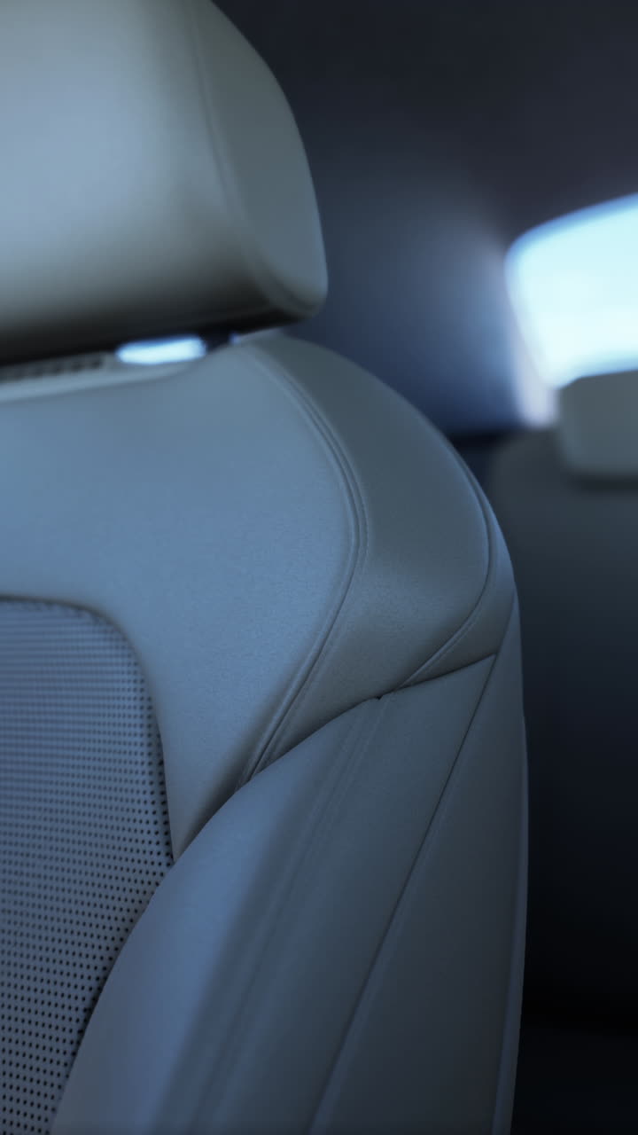 primer plano de un asiento de automóvil en un vehículo
