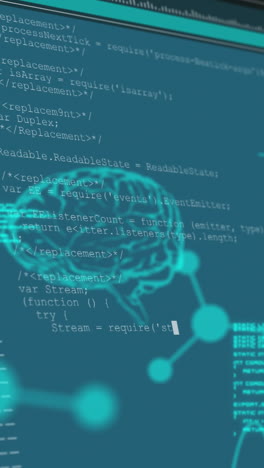 animación de cerebros sobre el procesamiento de datos