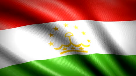bandera de tayikistán. animación de bucle sin costuras. video de alta definición en 4k