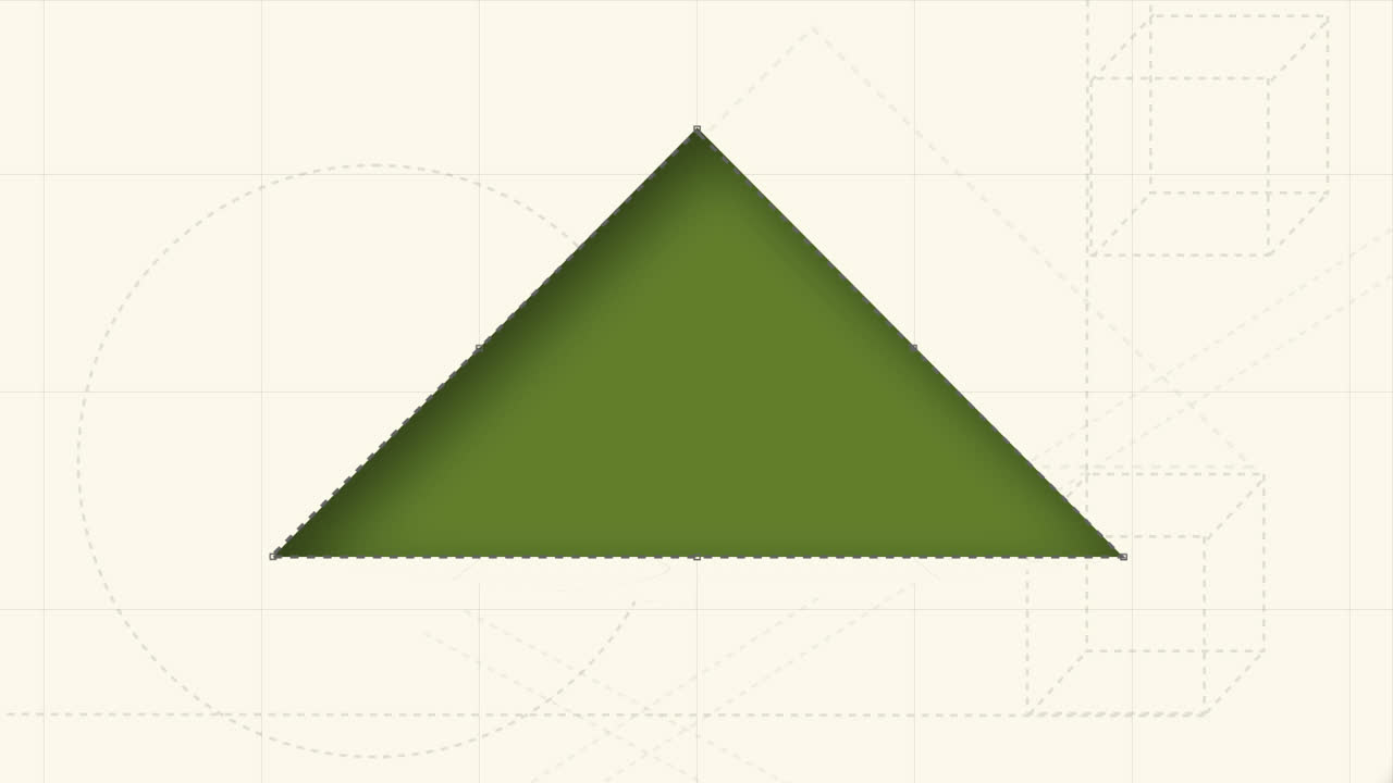 video generado digitalmente de un triángulo dibujado con un lápiz