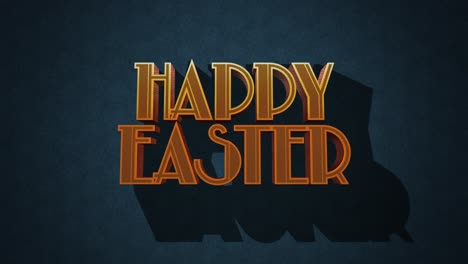 Retro-Happy-Easter-text-on-blue-vintage-texture-in-80s-style