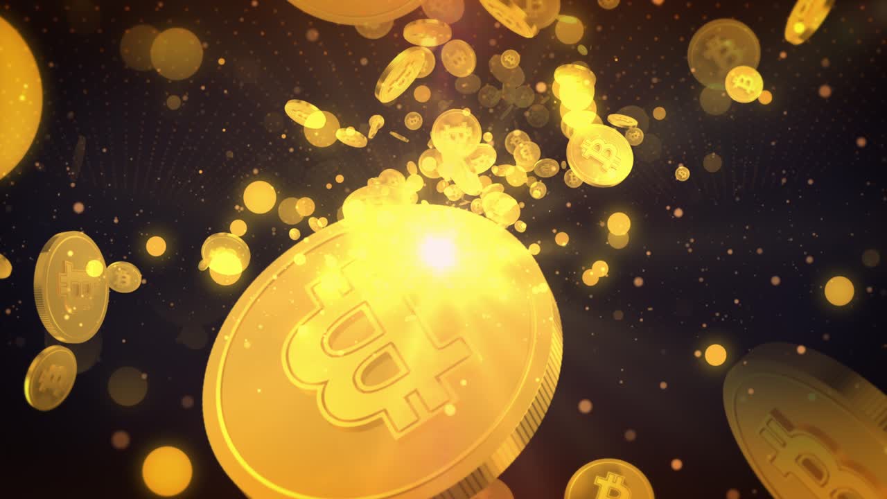 animação de loop de partículas de moeda