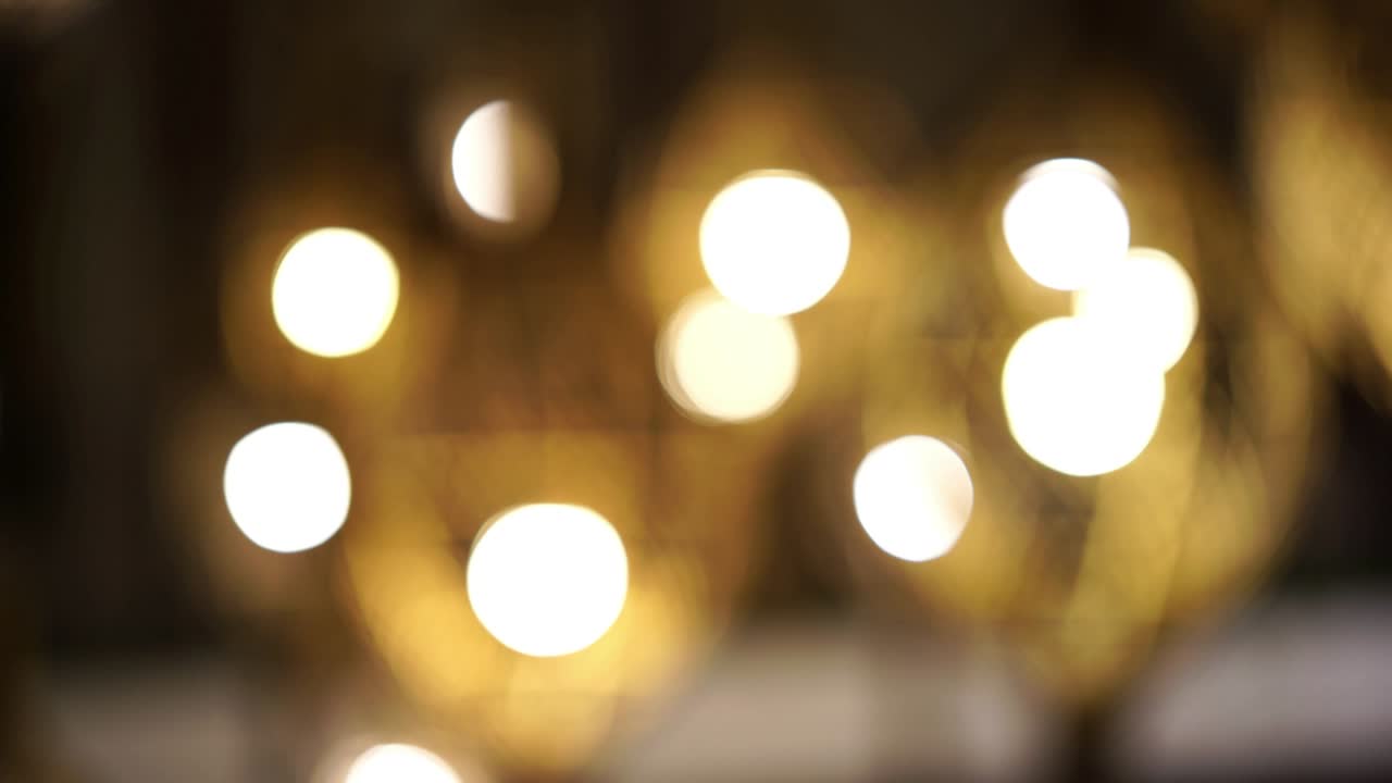 Bokeh from light in hotel.