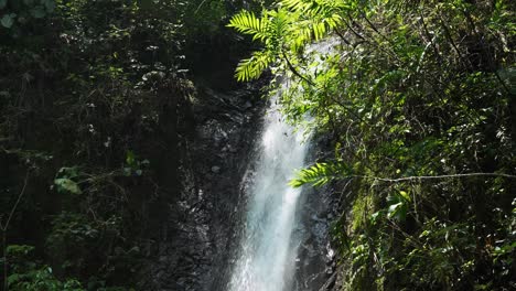 Shot-of-Top-of-Waterfall-in-Santa-Ana-Costa-Rica