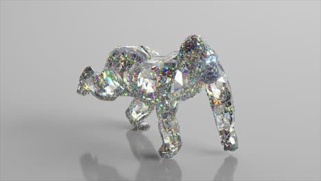 geometric iridescent gorilla 3d model
