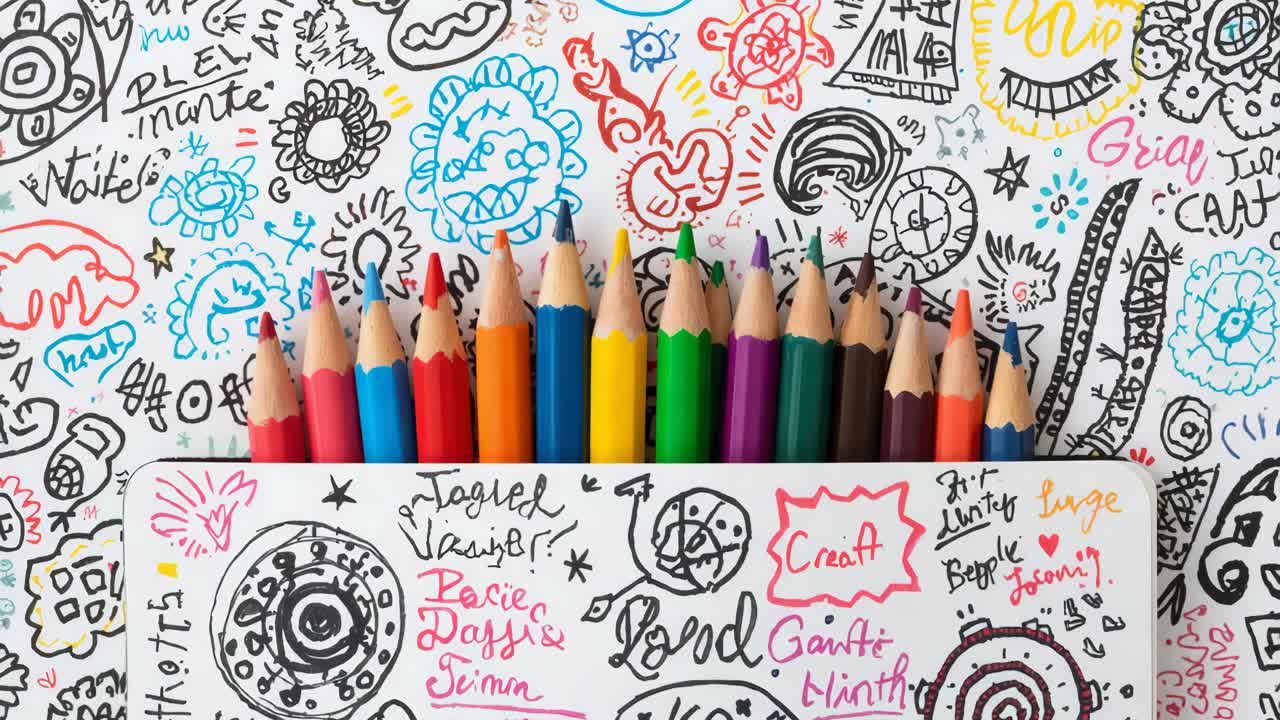 Rainbow Pencils and Doodles