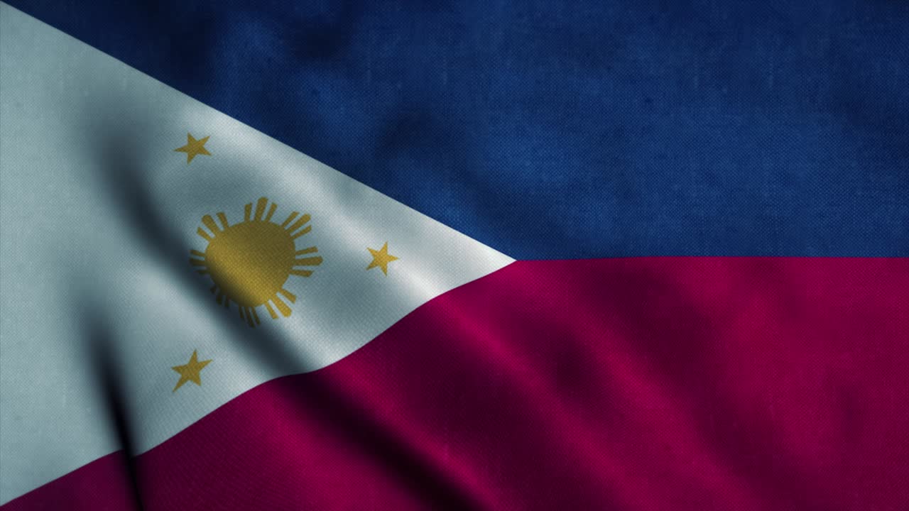 바람에 흔들리는 필리핀 발, 필리핀의 국기, 필리핀의 표지, 시엄리스 루프 애니메이션