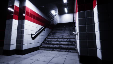 empty old subway train station