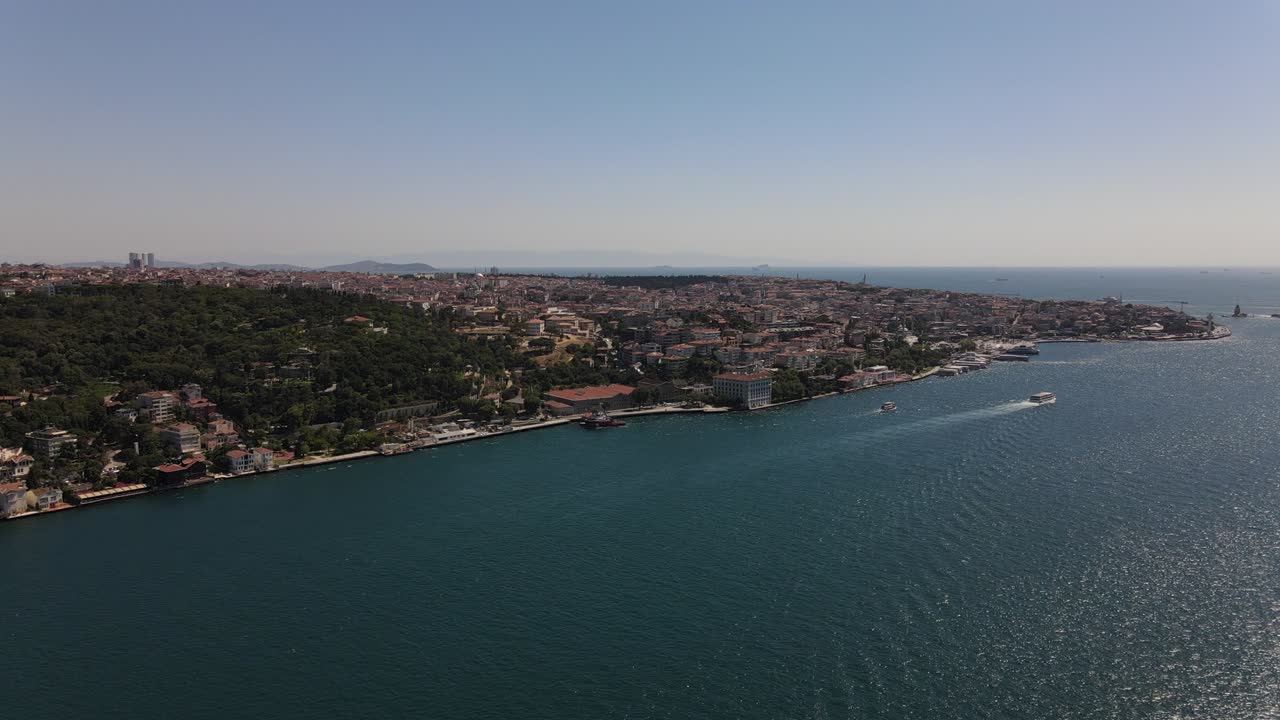 vista aérea del dron del bósforo estambul