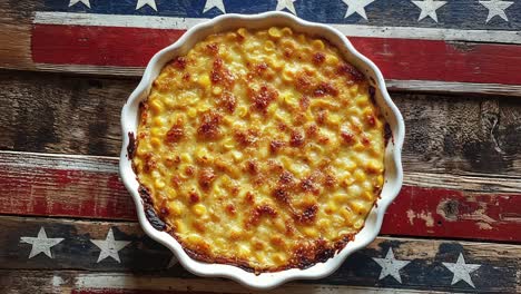 receta de guisado de maíz de la bandera estadounidense