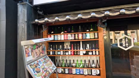 a detailed look inside a japanese sake store