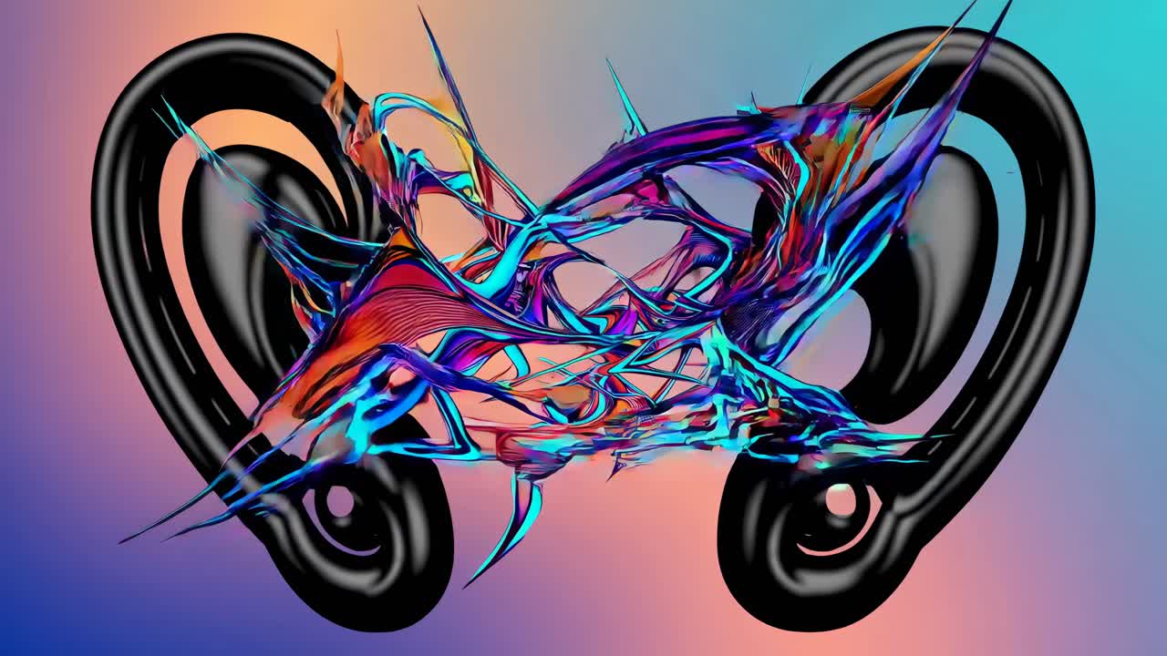 diseño abstracto en forma de oreja