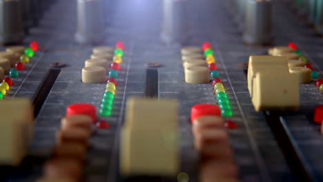 mixing console for music festival concert