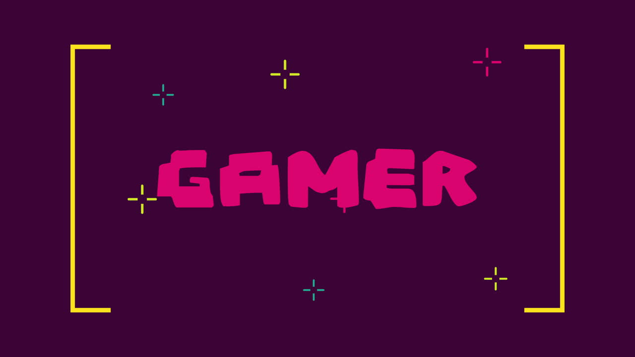 plantilla de videojuego con animación de palabras de jugador