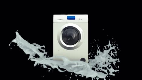 washing machine splashing water