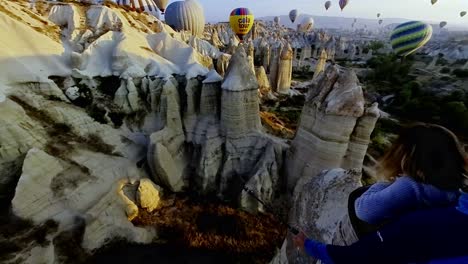 hot air balloon ride over cappadocia, turkey