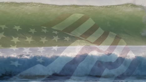 Animation-of-flag-of-united-states-blowing-over-seascape