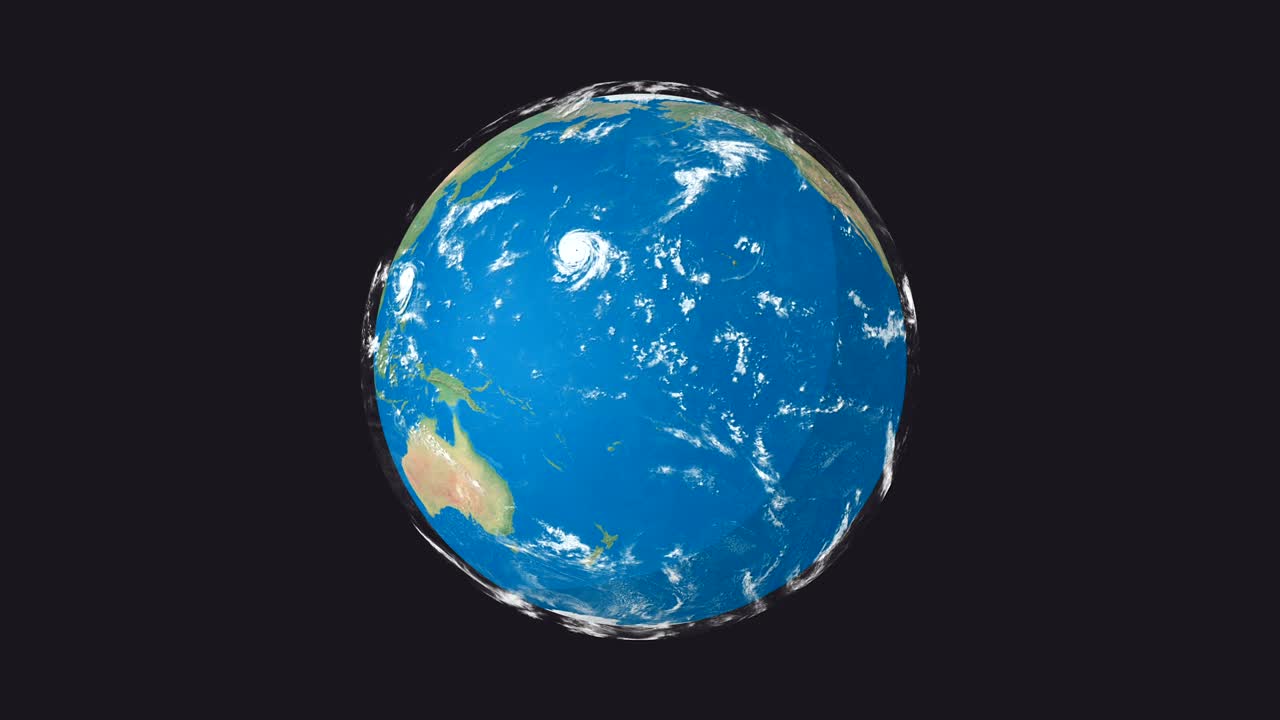 4k 지구와 구름 우주 애니메이션, 루프