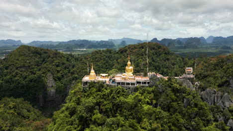 Aerial view of Krabi&#039;s Tiger Cave Temple in stunning natural surroundings
