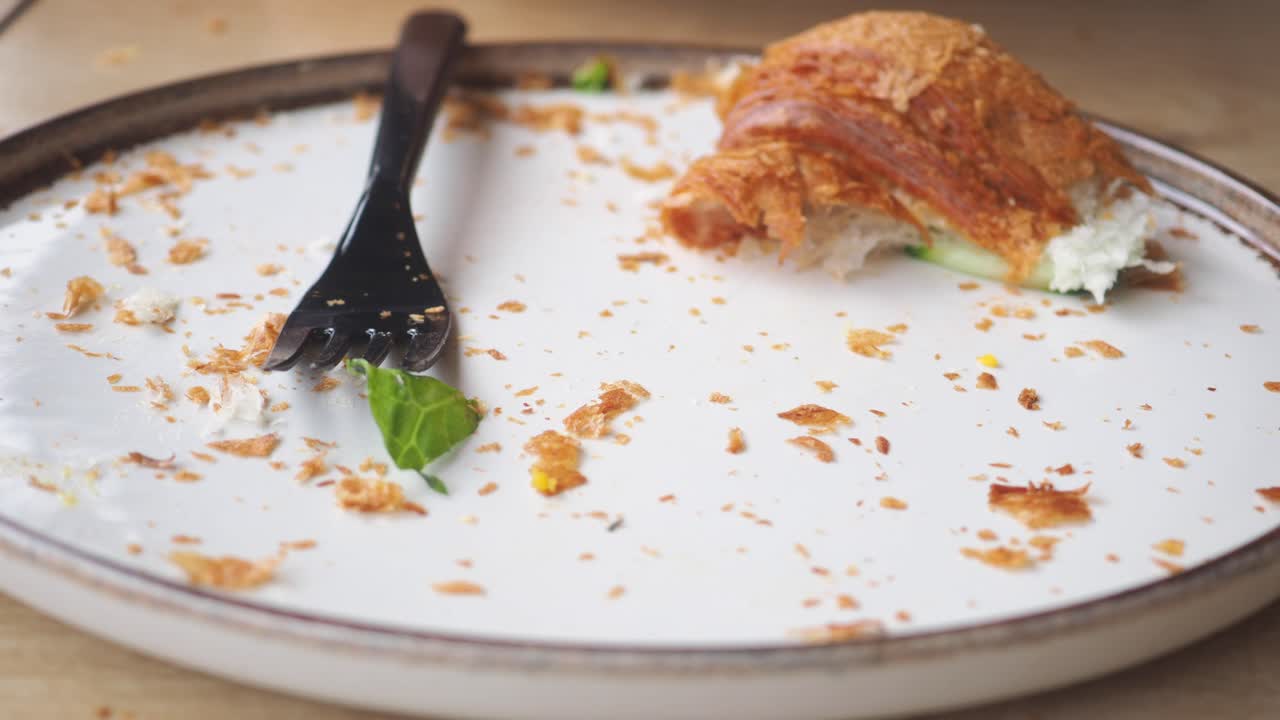 Croissant Leftovers on a Plate