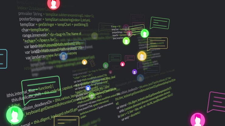 Animation of data processing over media icons
