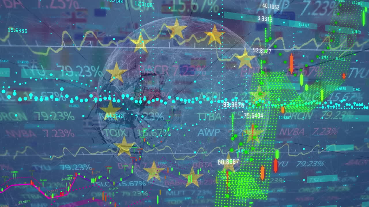 유럽 연합의  ⁇ 발과 국가  ⁇ 발을 통해 지구의 애니메이션과 데이터 처리