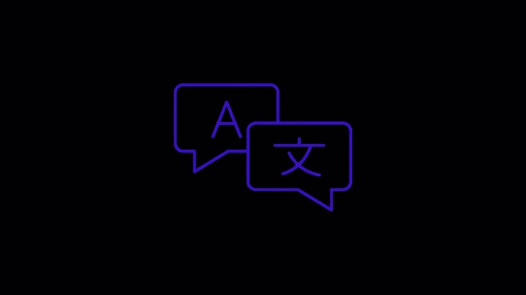 Animated Speech Bubbles Representing Language Translation