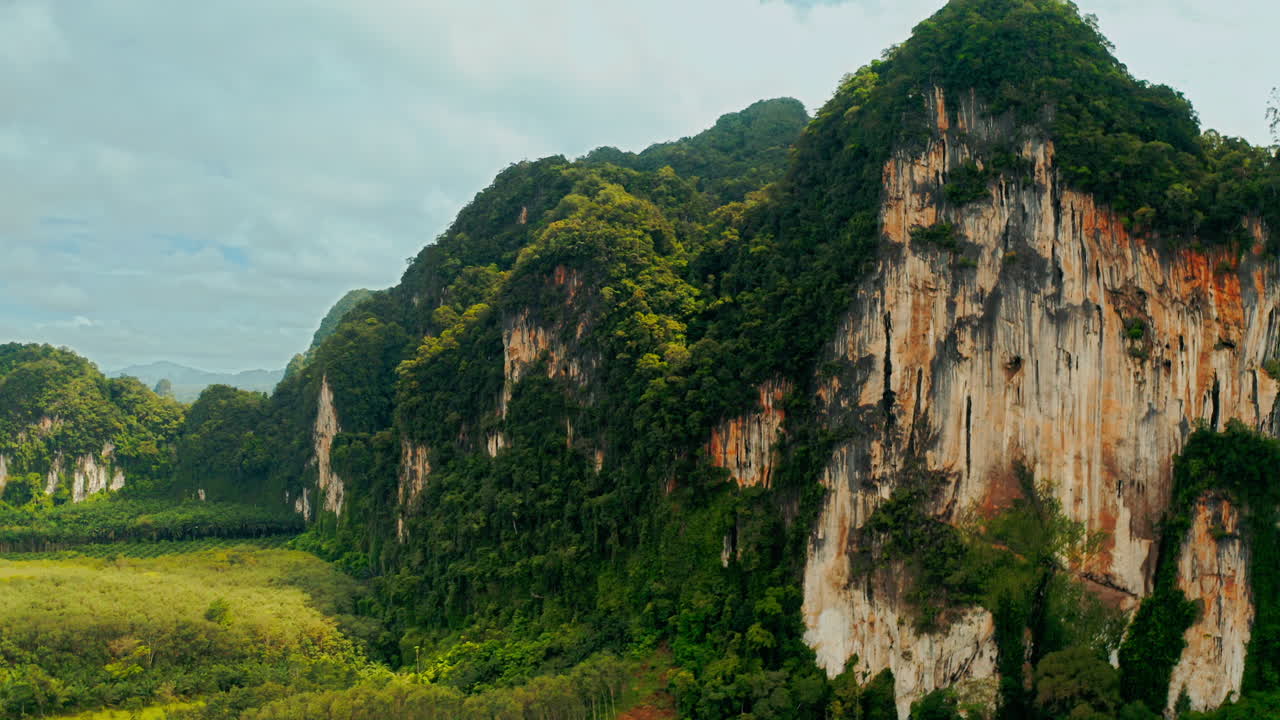 Amazing Aerial View of Karst Mountains and Lush Jungle