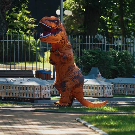 inflatable dinosaur costume