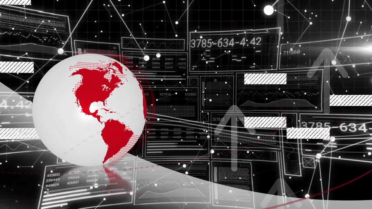 화살표의 애니메이션 및 전 세계 데이터 처리