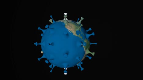 Das-Coronavirus-Covid-19-Zellvirus-Verbreitet-Sich-Auf-Der-Ganzen-Welt,-Dem-Planeten-Erde-2019-ncov