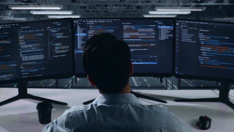 tired programmer at work