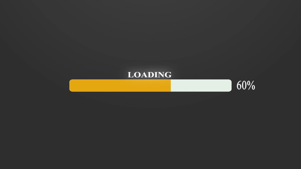 Animation of Futuristic Loading Transfer Download 0-100